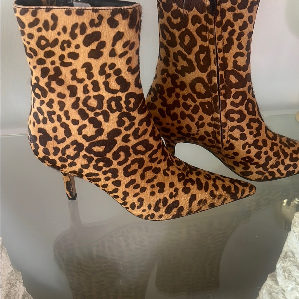 Steve Madden Brown Leopard Heeled Boots